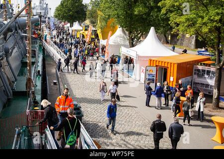 ROTTERDAM, Niederlande. 06 Sep, 2019. Wereldhavendagen 2019, Übersicht über die parkkade während des Wereldhavendagen Credit: Pro Schüsse/Alamy leben Nachrichten Stockfoto