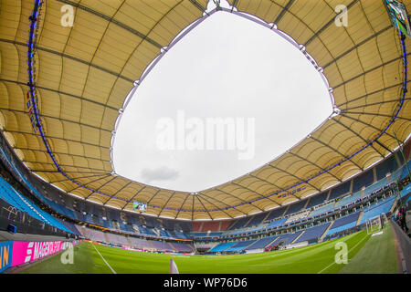 Hamburg, Deutschland. 06 Sep, 2019. HAMBURG, 06-09-2019, Volkspark Stadion, Fußball EM-Qualifikationsspiel Deutschland - Niederlande. Stadion Übersicht während das Spiel Deutschland - Niederlande Credit: Pro Schüsse/Alamy leben Nachrichten Stockfoto