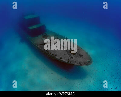 Das Wrack des P31 Patrouillenbootes in Comino, Malta Stockfoto