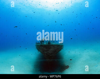 Das Wrack des P31 Patrouillenbootes in Comino, Malta Stockfoto