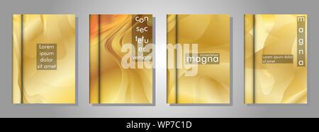 Vektor Sammlung von Buch Hintergründe. Vector Illustration von EPS-design 10. Gold gradient wave Farbe Stock Vektor