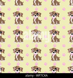 Vektor einrichten von Pet, adorable Cartoon Tiere Hintergrund. ￼ Stock Vektor