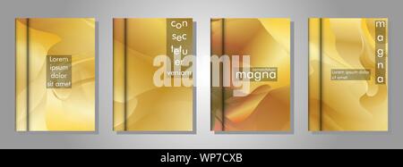 Vektor Sammlung von Buch Hintergründe. Vector Illustration von EPS-design 10. Gold gradient wave Farbe Stock Vektor