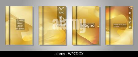 Vektor Sammlung von Buch Hintergründe. Vector Illustration von EPS-design 10. Gold gradient wave Farbe Stock Vektor