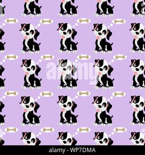 Vektor einrichten von Pet, adorable Cartoon Tiere Hintergrund. ￼ Stock Vektor