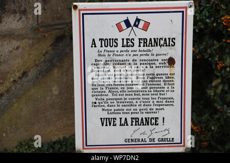 Freitag, 6. September 2019, zum 75. Jahrestag der Befreiung von Niort Stockfoto