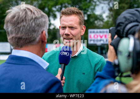 HENDRIK Ido Ambacht, Niederlande. 07 Sep, 2019. Fußball, Niederländische tweede divisie, Saison 2019-2020, während dem Spiel ASWH - Scheveningen, Kredit: Pro Schüsse/Alamy leben Nachrichten Stockfoto