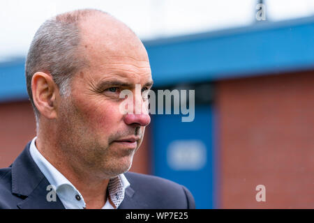 HENDRIK Ido Ambacht, Niederlande. 07 Sep, 2019. Fußball, Niederländische tweede divisie, Saison 2019-2020, während dem Spiel ASWH - Scheveningen, Kredit: Pro Schüsse/Alamy leben Nachrichten Stockfoto