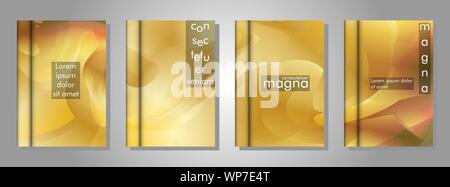 Vektor Sammlung von Buch Hintergründe. Vector Illustration von EPS-design 10. Gold gradient wave Farbe Stock Vektor