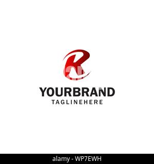 Buchstabe K Umdrehung Logo Design Konzept Vorlage Stock Vektor