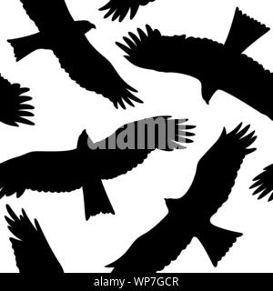 Nahtlose Muster mit fliegenden Adler. Abstract vector Hintergrund Stock Vektor