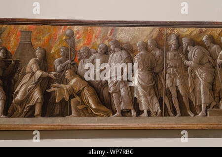 "Die Einführung der Kult von Cybele in Rom' ist ein Kleber - Tempera auf Leinwand zu malen. Es wurde 1505-1506 von Andrea Mantegna. Stockfoto