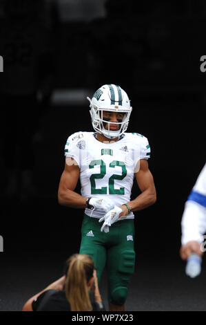 Pittsburgh, PA, USA. 7. Sep 2019. Marlin Brooks #22 Während der Pitts Panthers vs Ohio Bobcats am Heinz Feld in Pittsburgh, PA. Jason Pohuski/CSM/Alamy leben Nachrichten Stockfoto