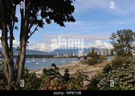 Blick von Kitsilano Beach, Vancouver Stockfoto