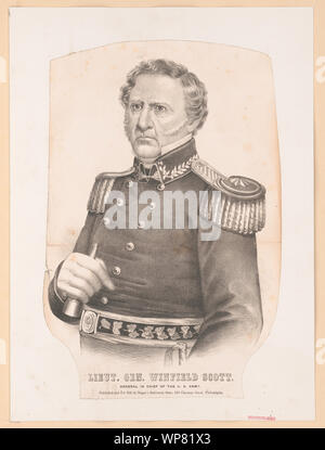 Lieut. Gen. Winfield Scott. Allgemein der Chefredakteur der US-Army Stockfoto