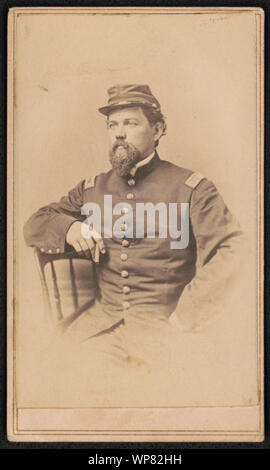 Lieutenant David F. Hicks von Co.B, 13 Massachusetts Infanterie Regiment und 79th US-farbigen Truppen Infanterieregiment in Uniform/S.Mose & Sohn, Nr. 46 Camp Street, Ecke Gravier, New Orleans, La Stockfoto