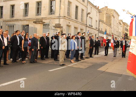 Freitag, 6. September 2019, zum 75. Jahrestag der Befreiung von Niort Stockfoto