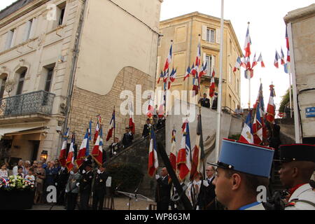 Freitag, 6. September 2019, zum 75. Jahrestag der Befreiung von Niort Stockfoto