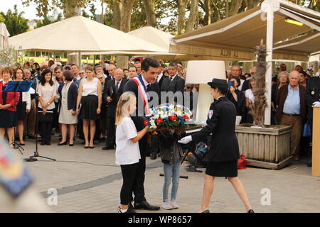 Freitag, 6. September 2019, zum 75. Jahrestag der Befreiung von Niort Stockfoto