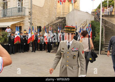 Freitag, 6. September 2019, zum 75. Jahrestag der Befreiung von Niort Stockfoto
