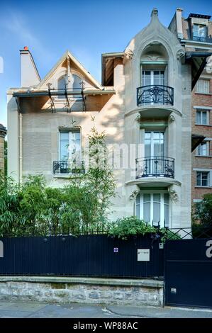 Paris, Architektur, Hector Guimard, Hotel Deron-Levent, 8 Villa de La Reunion, 1907 Stockfoto