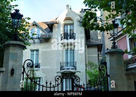 Paris, Architektur, Hector Guimard, Hotel Deron-Levent, 8 Villa de La Reunion, 1907 Stockfoto