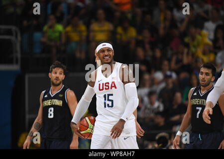 United States Basketball Auswahl an der Olympischen Spiele 2016 Stockfoto