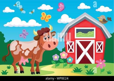 Bauernhof Thema Bild 2 Stock Vektor