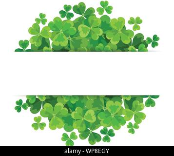 St. Patrick's Day vector Hintergrund mit Green Shamrock. Stock Vektor