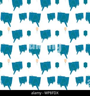 Muster mit abstrakten Elefanten. Vector Illustration. Geschenkpapier. Stock Vektor