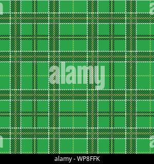 Vektor nahtlose Green tartan Stoff Muster. Stock Vektor