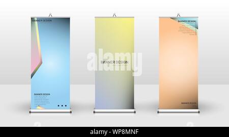 Vertikale banner Template Design. kann für Broschüren, Abdeckungen, Publikationen, etc. Bunte vektor Hintergrund Design verwendet werden. Stock Vektor