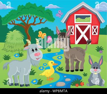 Bauernhof Thema Bild 7. Stock Vektor