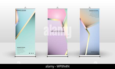Vertikale banner Template Design. kann für Broschüren, Abdeckungen, Publikationen, etc. Bunte vektor Hintergrund Design verwendet werden. Stock Vektor