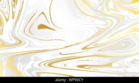 Weiß und Gold Marmor Hintergrund. Marmor Textur Design. Zusammenfassung Hintergrund. Lager. Ölmalerei Stil. Aquarell hand Zeichnung. Nach ihren de Stock Vektor
