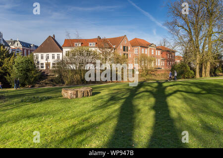 Schlosspark und historischen Gebäuden in Jever, Deutschland Stockfoto