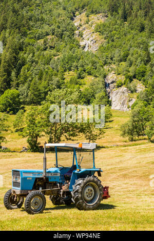 Blicke von Gressoney, Aosta, Aostatal, Italien Stockfoto