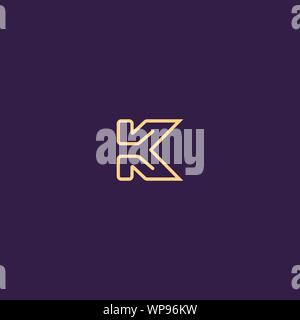 Kreative Innovative Initial logo KK K. minimalen Luxus Monogramm. Professionelles Design. Premium Business Schriftbild. Alphabet Symbol. Stock Vektor
