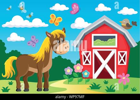 Bauernhof Thema Bild 3 Stock Vektor