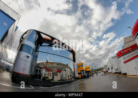 Monza (MB), Italien, 08. September 2019, MCLAREN Gastfreundschaft während Grand Prix Heineken Italien 2019 - Sonntag - Koppel - Formel 1 Meisterschaft - Credit: LPS/Alessio De Marco/Alamy leben Nachrichten Stockfoto