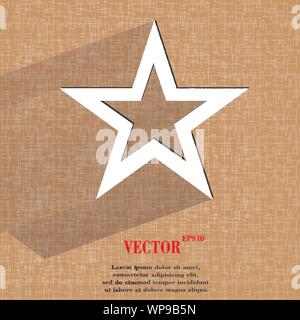 Star Web-Symbol auf einem flachen geometrischen abstrakten Hintergrund Stock Vektor