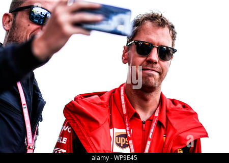 Monza, Italien. 07 Sep, 2019. #05 Sebastian Vettel Scuderia Ferrari. GP Italien, Monza 5-8 September 2019 Monza 07/09/2019 GP Italia Formel 1 Meisterschaft 2019 Foto Federico Basile/Insidefoto Credit: insidefoto Srl/Alamy leben Nachrichten Stockfoto
