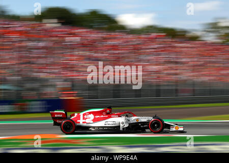 Monza, Italien. 07 Sep, 2019. #07 Kimi Räikkönen, Alfa Romeo Racing. GP Italien, Monza 5-8 September 2019 Monza 07/09/2019 GP Italia Formel 1 Meisterschaft 2019 Foto Federico Basile/Insidefoto Credit: insidefoto Srl/Alamy leben Nachrichten Stockfoto