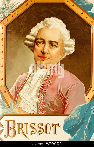 Jacques Pierre Brissot. Französische Politiker. 1754-1793. Antike Abbildung. Buch der Geschichte. 1897. Stockfoto