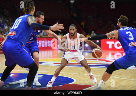 Wuhan (Cina), Italien, 08. September 2019, GARY BROWNE während China Basketball WM 2019 - Porto Rico Vs Italien - Italien Basketball Nationalmannschaft - Kreditkarten: LPS/Massimo Matta/Alamy leben Nachrichten Stockfoto