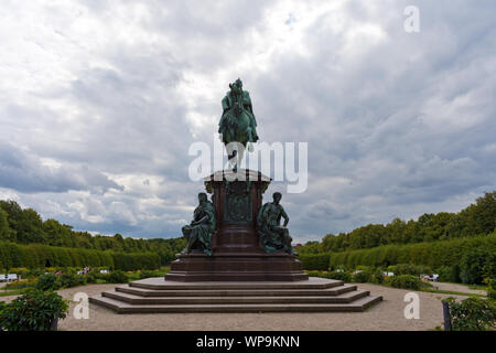 Reiterstandbild Friedrich Franz II., den Schlossgarten, Schwerin, Mecklenburg-Vorpommern, Deutschland Stockfoto