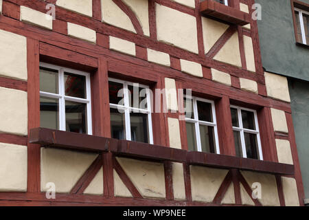 Fassaden der Häuser im alten Stil. Stockfoto