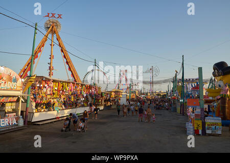 Messe von Málaga 2019. Andalusien, Spanien. Stockfoto