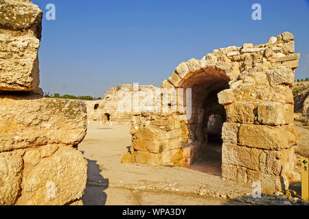 Römische Theater in Beit Guvrin-Maresha Nationalpark ist ein Nationalpark im Zentrum von Israel, 13 Kilometer von Kiryat Gat, der die Ruinen von Mare Stockfoto