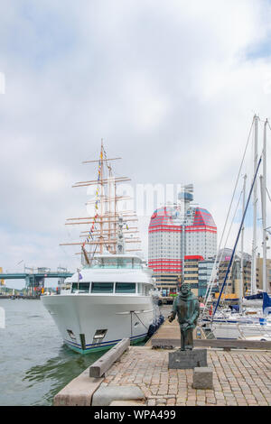 Boote am Kai in der gasthafen in Göteborg, Schweden Stockfoto